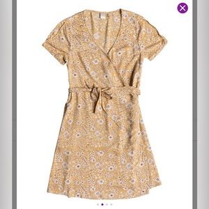 Ochre from the Forest Monument View Wrap dress with pockets